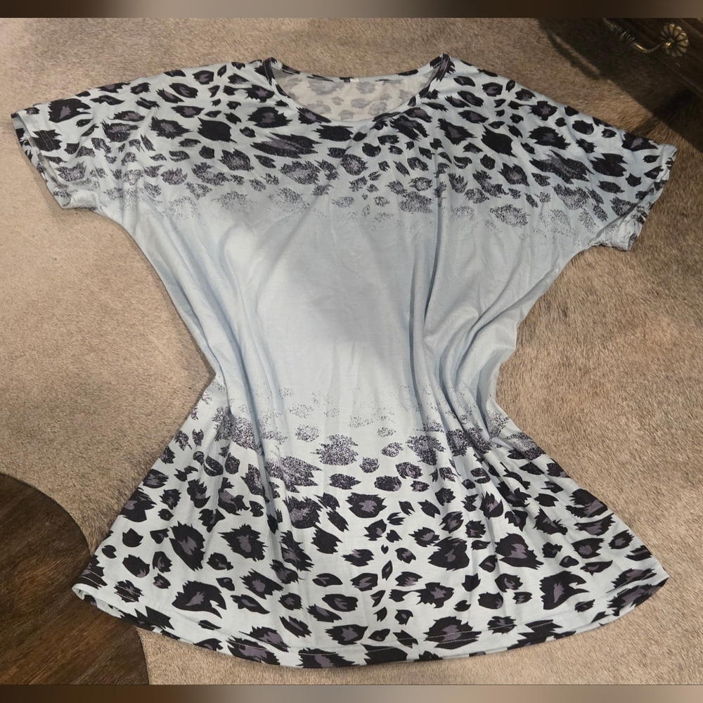 Leopard Print Tunic Top NWOT